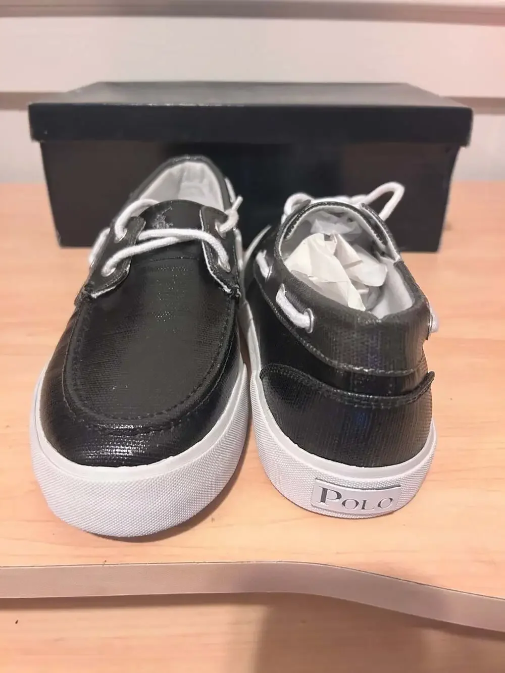 Polo Ralph Lauren Lander Coated Canvas Boat Shoes Size 10.5D